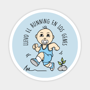 Llevo el running en los genes (versión niño). Magnet